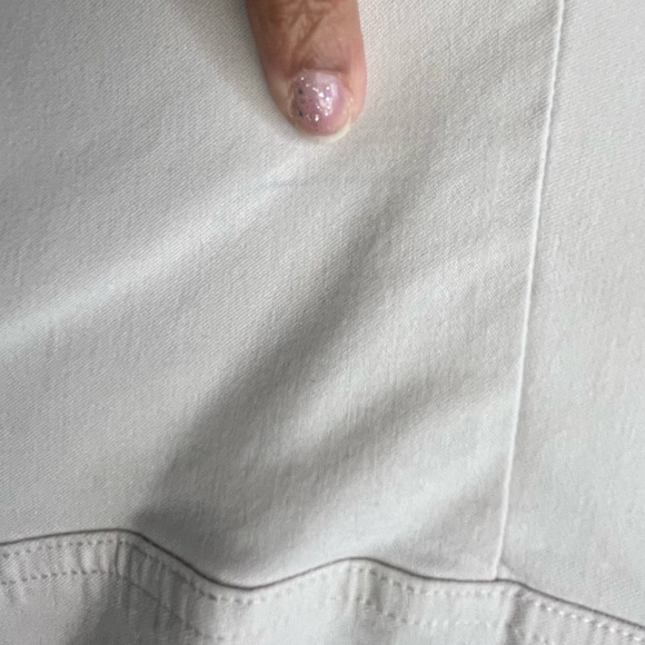 Simply Vera Vera Wang Women’s XS Stretch Crop Pants White/Ivory Black Waistband - Picture 11 of 11